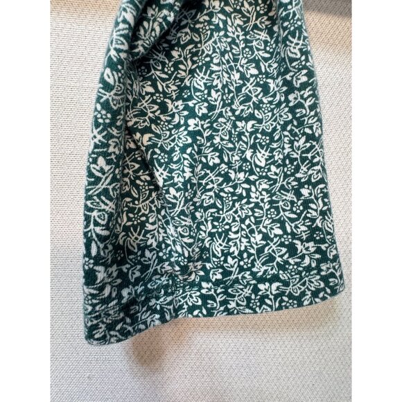 Croft & Barrow Womens The Classic Tee Shirt Sz 3X Green White Floral Long Sleeve - Picture 7 of 10